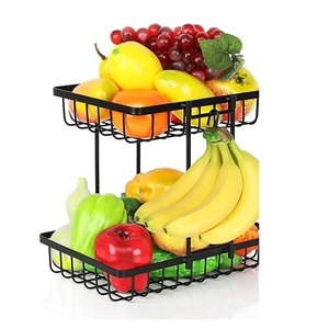 Designer Style Metal Fruit <b>Basket</b> For Kitchen Counter Organization And Modern Home Decorative Storage Use - Product Image 3