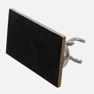 Juego de 2 Portavelas de Aluminio Fundido en Forma de Árbol de Navidad con Base de Madera de Mango - Product Image 4