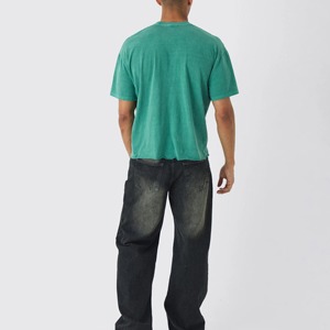 T-shirt Homme Coupe Droite Décontractée 100% Coton Tricoté Respirant Anti-UV Doux Écologique Usage Quotidien Streetwear Été - Product Image 3