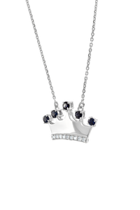 Diamond and <b>Ruby</b> Pendant in 92.5 Sterling Silver KLSP-50576 - Product Image 3