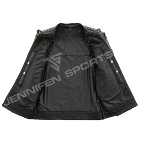 Veste pour homme, version coréenne, coupe slim, tendance, printemps, automne, hiver, avec cuir et toile épais, veste de moto - Product Image 4