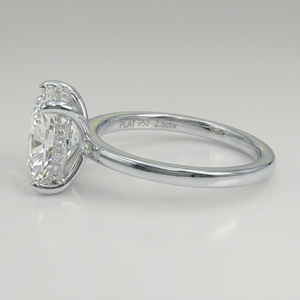 High Quality 925 Sterling <b>Silver</b> 14K Gold Plated Romantic Engagement Radiant Cut <b>Solitaire</b> Cubic Zirconia CZ Promise <b>Ring</b> - Product Image 6