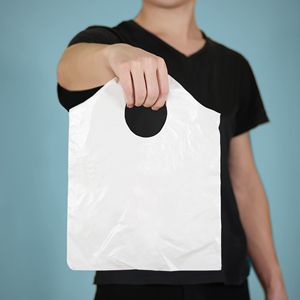 1.2 bianco Mil polietilene borsa 12X13X5 pollici confezione 1000 piccole imprese clienti merce fustellatura manico sacchetti di plastica - Product Image 5