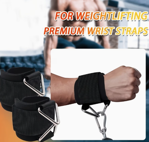 PROFIT SPORT Sangles de poignet personnalisées en néoprène avec anneau en D et fermeture, antidérapantes et durables pour l'haltérophilie et l'entraînement en salle de sport - Product Image 4