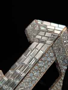 Luxury Unisex Moissanite Diamond D Letter <b>Pendant</b> 925 Sterling Silver 10k <b>Solid</b> Yellow <b>Gold</b> Fully Iced Customizable Hip Hop - Product Image 3