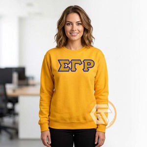 Vêtements grecs personnalisés pour femmes, de haute qualité, en molleton de coton uni, brodés, écologiques, pour l'hiver, de la sororité Sigma Gamma Rho - Product Image 3