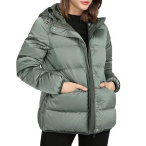 Reasonable Price High Quality Heavyweight Custom Puffer Jacket Winter Cotton Embroidery Memory Fabric Hooded Detachable Hat - Product Image 1