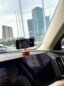 <b>Smart</b> Electric Vacuum Suction Phone Mount Auto-Adhesion Magnetic Car Holder for Dashboard & <b>Mirror</b> Gym Phone Mount for Vlogging - Product Image 5