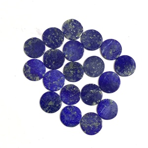 Disques de pierres précieuses polies, ronds et plats, en Malachite verte, Lapis-lazuli bleu, Agate rouge et Cornaline - Product Image 2