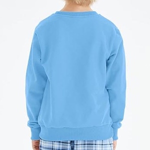 Basic Streetwear <b>Men</b> <b>Navy</b> Regular Fit Polyester Crew Neck Breathable Winter Sweatshirt Plain Blank Custom Front Logo Position - Product Image 5