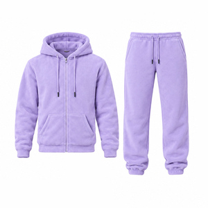 Men Fleece Tracksuit Soft Warm <b>Jacket</b> and Pants Set for <b>Gym</b> Fitness Training Jogging Travel and Casual Daily Wear - Product Image 1
