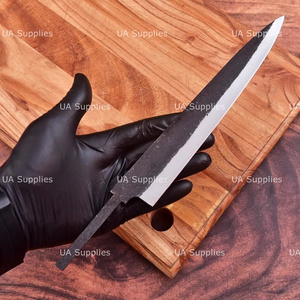 Hoja de Cuchillo de Cocina de Acero al Carbono de 10 Pulgadas, Punta Caída, Borde Recto, Media Espiga, 0.5mm de Grosor, para Proyectos de Fabricación de Cuchillos Personalizados DIY - Product Image 3