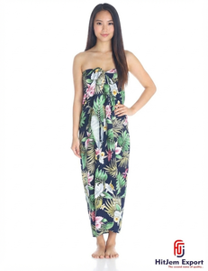 Sarong Hawaïen Imprimé Tahiti Personnalisé, Paréo de Plage, Service de Fabrication Sur Mesure, Fournisseur OEM ODM, Usine de Tissus en Inde - Product Image 1