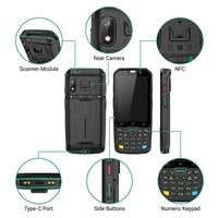 Escáner de Códigos de Barras Android 2026, PDA Resistente con Android 13, 5100mAh, 4G, Wi-Fi, RFID, Escáner de Inventario 1D2D/QR S4