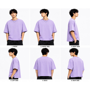 เสื้อยืดทรงบ็อกซี่ผู้ชายขายส่ง ผ้าคอตตอนพรีเมียมเนื้อหนา ทรงหลวม แขนสั้น รับทำโลโก้ตามสั่ง OEM ODM เสื้อผ้าแบรนด์ส่วนตัว - Product Image 6