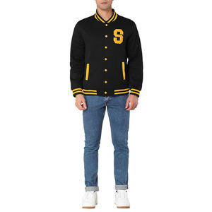 Formal Varsity <b>Jacket</b> Front Logo Breathable Stand Collar Polyester/Cotton Reflective Customizable Colors Designs <b>Men's</b> Winter - Product Image 3