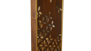 Grand miroir mural en bois moderne avec cadre décoratif à motifs en feuille d'or pour l'entrée de la maison/le salon - Product Image 2