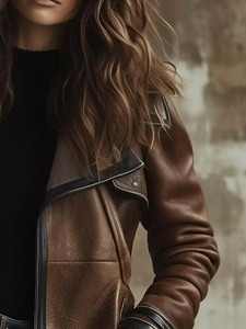 <b>Womens</b> Handmade Vintage <b>Brown</b> Genuine Lambskin <b>Leather</b> Trench Coat Winter <b>Jacket</b> - Product Image 2