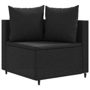 Ensemble de 6 canapés de patio noirs, ensembles de jardin élégants - Product Image 3