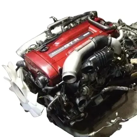 للبيع محرك مستعمل RB25DET NEO Nissan SKYLINE R34 gtr محرك rb26 rb35 عالي الجودة محرك جديد أحمر مع فتحة علوية rb25