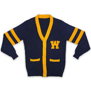 Make Your Custom Good Quality V-Neck for Sorority/Fraternity/Schools/Colleges/Universities Logo Knitted <b>Cardigans</b> <b>Sweaters</b> - Product Image 1