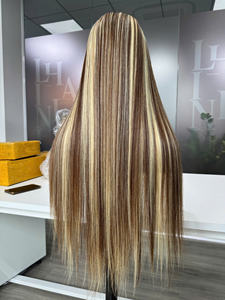 Venta al por mayor 100% Vietnamita Super Calidad Hueso Recto Extensiones de cabello crudo Doble dibujado Piano Rubio Peluca de cabello humano - Product Image 5