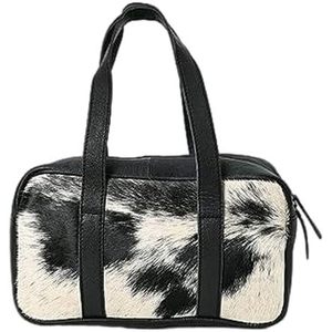 Bolsa de Viaje de Fin de Semana de Cuero Genuino Resistente con Cierre de Cremallera, Capacidad de 20-35L - Calidad de Exportación LHODB-0016 - Product Image 1
