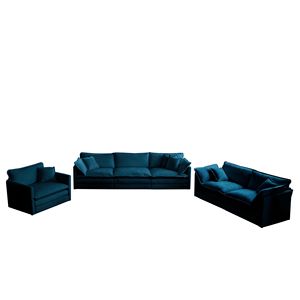 Modern 3-Piece Oversized <b>Living</b> <b>Room</b> <b>Sofa</b> Couch Set Extra Deep Seat Sectional with Loveseat & Single <b>Sofa</b> 3 Seat <b>Sofa</b> - Product Image 3