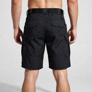 Pantalones Cortos Cargo Casuales para Hombre, Cintura Alta, Secado Rápido, Estilo Bermuda, con Cordón y Bolsillos, 100% Lona de Algodón - Product Image 3