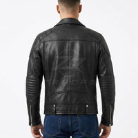 Veste de motard en cuir de vachette de qualité supérieure pour homme, style moto classique, légère, respirante, construction durable, confortable au quotidien