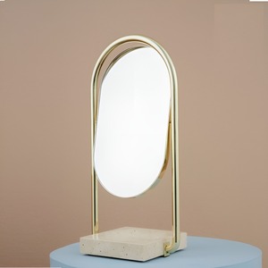 American Gold Adjustable <b>Tabletop</b> Vanity <b>Mirror</b> with Marble Base Best Sale Prices Home Use Online Supply Decorative <b>Tabletop</b> - Product Image 1