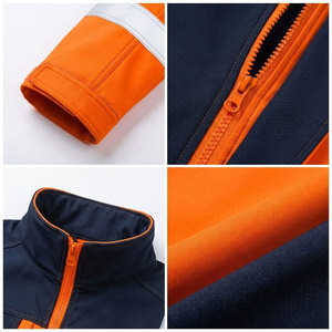 Custom Logo Stand Collar <b>Winter</b> Construction <b>Work</b> <b>Wear</b> Jackets High Quality Breathable Comfortable Safety Jackets - Product Image 6