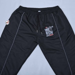 Black Color Full Length Sporty Jogging Pants Embroidery Logo and <b>Drawstring</b> Waist Manufacturer MRI Made Custom Design <b>Trouser</b> - Product Image 3