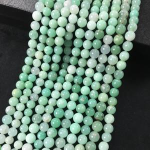 Cuentas Redondas Lisas de Crisoprasa 100% Naturales, Certificadas por IGI, Grado AA, de 7.5mm-8.5mm, Color Verde Piedra, Gemas Vivaaz con Fuego - Product Image 6