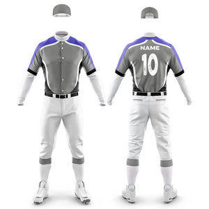Design Your Own <b>Baseball</b> Uniform Custom Sets Multi Color Pockets Pant Button Design Jersey Vintage Team Player <b>Baseball</b> Uniform - Product Image 1