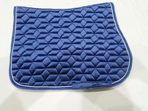 Tapis de selle en velours bleu confortable pour dressage formel, personnalisable toutes couleurs et tailles, équitation toutes saisons - Product Image 2