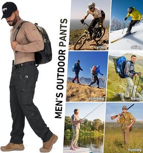 Men's Cotton <b>Work</b> <b>Pants</b> Cargo Trousers With Tool Pockets Dust Proof <b>Black</b> - Product Image 6