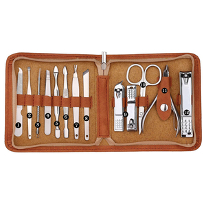 12 Pièces Kits de Manucure pour Bébés en Acier Inoxydable Allemand 7-en-1 Ciseaux à Cuticules Pince à Cuticules Repousse-Cuticules Boîte d'Outils de Beauté Professionnels - Product Image 4