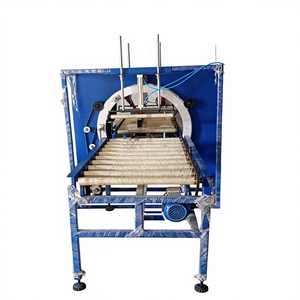 Máquina Envolvedora Orbital Horizontal Automática de Tubos de PE con Film Estirable para Tubos de Acero, Correa Roja Siemens - Product Image 1