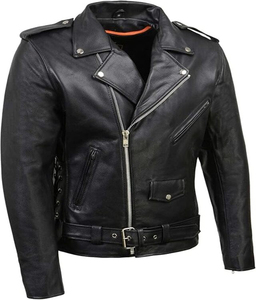 Nouvelle tendance européenne, veste de moto en cuir respirante et imperméable, décontractée, avec broderie fine, unisexe - Product Image 1