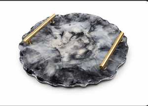 High Quality Handmade Resin Art <b>Decor</b> Tray with Customizable Design Floral Pattern for Vanity <b>Dressing</b> <b>Table</b> - Product Image 5