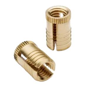 Inserts d'expansion autobloquants en laiton, écrous filetés, fixations pour plastique et bois, haute résistance aux vibrations, douille métallique moletée - Product Image 1
