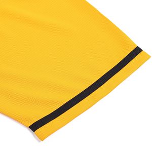 เสื้อเบสบอลผ้าโพลีเอสเตอร์ตาข่ายสีมัสตาร์ดทอง เสื้อซ้อมกีฬาติดกระดุม สไตล์ฮิปฮอป สตรีทแวร์ ชุดยูนิฟอร์ม แต่งขอบตัดสี - Product Image 3