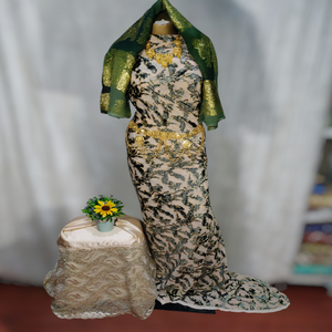 Venta al por mayor de ropa de novia somalí de alta calidad Maqbal terciopelo Dirac tela con brillante Formal somalí de moda tradicional - Product Image 3