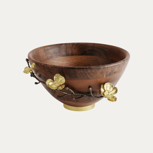 Bol à salade en bois fait main avec support en métal, design moderne, idéal pour les fêtes, les hôtels de luxe et les restaurants, usage domestique, meilleur prix. - Product Image 3