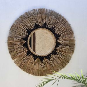 Best Seller Handmade Seagrass Wall <b>Mirror</b> Sunburst Style Natural Home Decor - Product Image 1