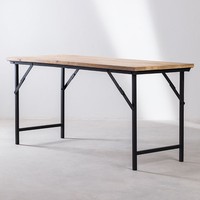 Bureau rectangulaire en bois Vandana Amber Line (155,5x62 cm)