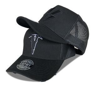 Gorra de malla CAPMY con cierre a presión, 6 paneles, ajustable, unisex, informal, deportiva, con logotipo bordado en 3D en el panel frontal, color sólido, transpirable - Product Image 3