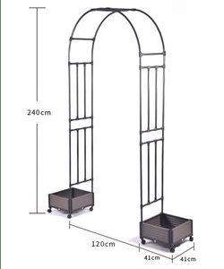 Arche de jardin avec jardinière, pergola pour plantes grimpantes, arche de mariage pour cérémonie - Product Image 6