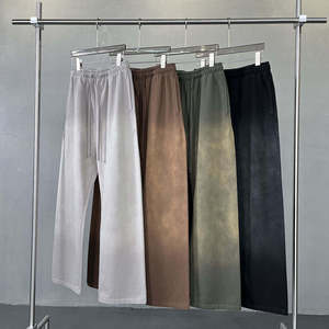 Pantalones Anchos de Mujer, Color Sólido, Cintura Elástica, Corte Holgado, Largos, Tejidos en Algodón, Transpirables, Estilo Casual de Invierno - Product Image 1